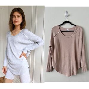 Aritzia-tna Alder Waffle Nude Thermal (Size:Medium)